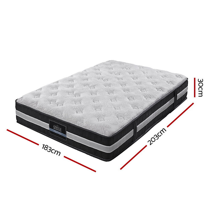 King Mattress Bed Size 7 Zone Pocket Spring Medium Firm Foam 30cm