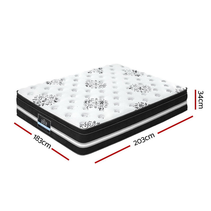 Donegal Euro Top Cool Gel Pocket Spring Mattress 34cm Thick King