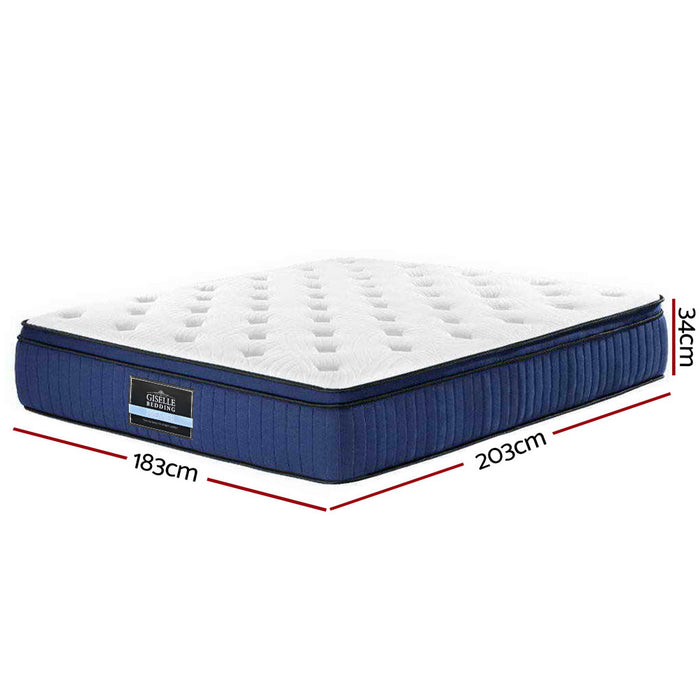 Franky Euro Top Cool Gel Pocket Spring Mattress 34cm Thick King