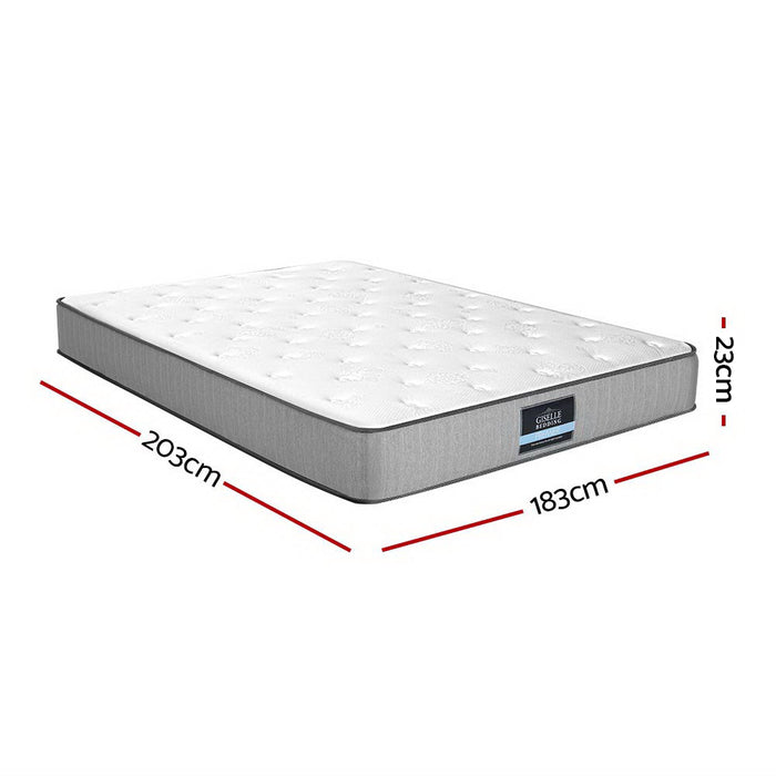 King Mattress Extra Firm Pocket Spring Foam Super Firm 23cm