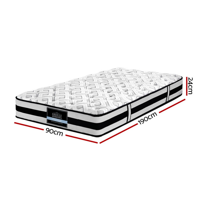 Rumba Tight Top Pocket Spring Mattress 24cm Thick Single