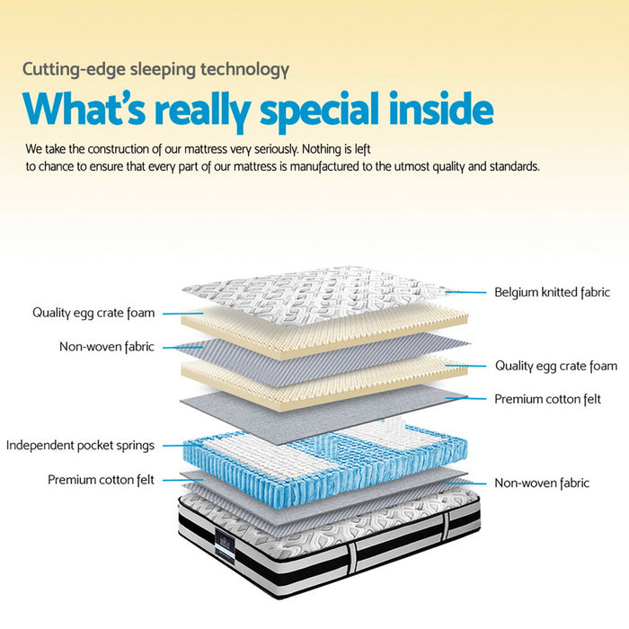 Rumba Tight Top Pocket Spring Mattress 24cm Thick Single