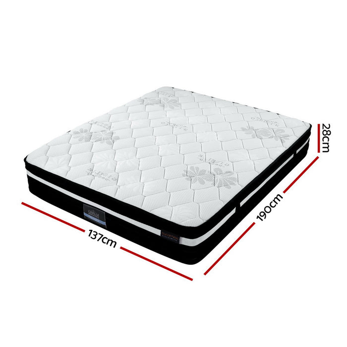 DOUBLE Bed Mattress Size Extra Firm 7 Zone Pocket Spring Foam 28cm