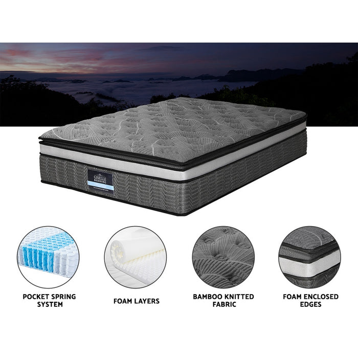 Pocket Mini Spring Mattresses Medium Firm 9-Zone Bed Double