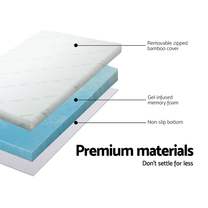 11-zone Memory Foam Mattress Topper 8cm - Double