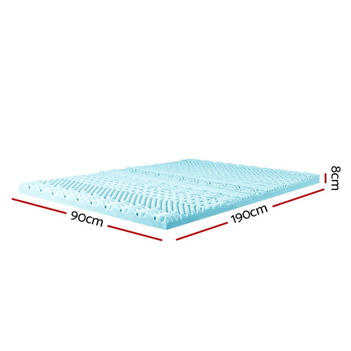 11-zone Memory Foam Mattress Topper 8cm - Single