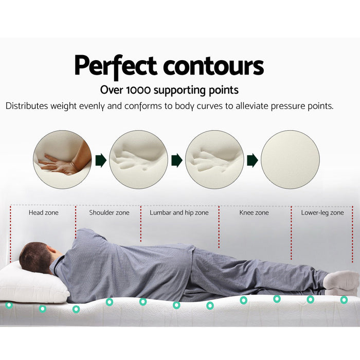 Memory Foam Mattress Topper w/Cover 8cm - Double