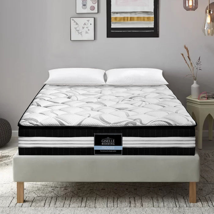 QUEEN - Mykonos Euro Top Pocket Spring Mattress 30cm Thick Queen