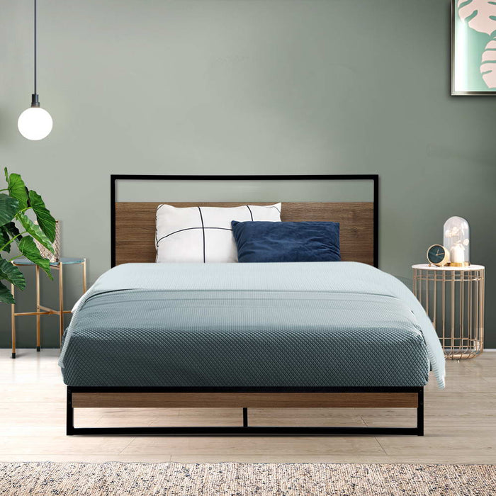 Metal Bed Frame King Single Size Mattress Base Platform Foundation Dane