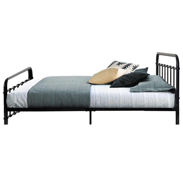 LEO Metal Bed Frame - Double (Black)