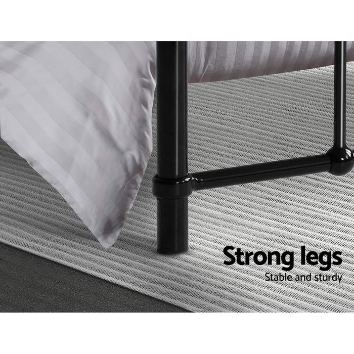 LEO Metal Bed Frame - Double (Black)