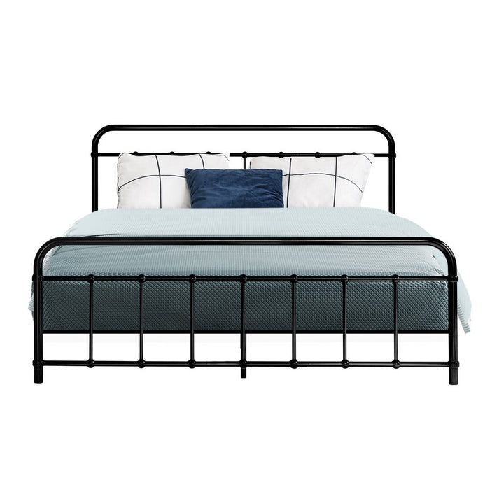 LEO Metal Bed Frame - Queen (Black)