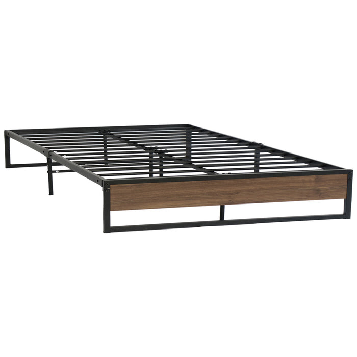 Metal Bed Frame Queen Size Mattress Base Platform Foundation Black Dane