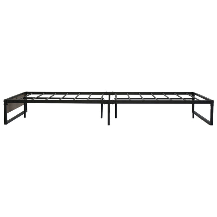 Metal Bed Frame Queen Size Mattress Base Platform Foundation Black Dane