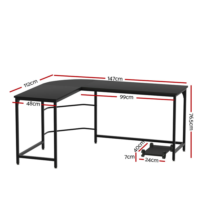 Corner Computer Desk L-Shaped Student Home Office Study Table Workstation