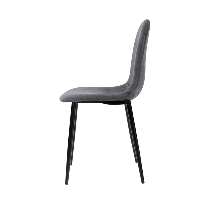 4 X Dining Chairs Dark Grey