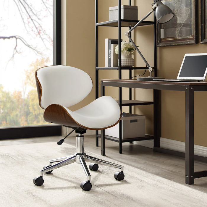 Leather Office Chair White