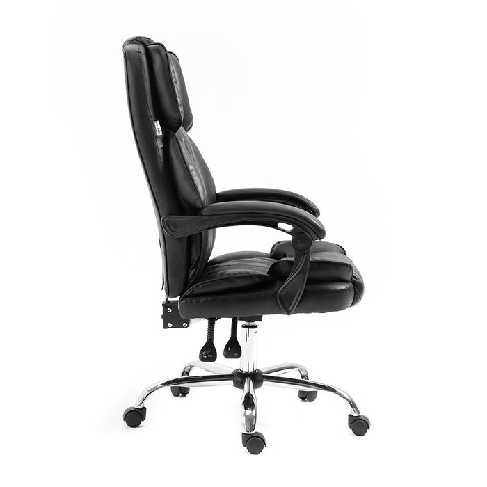 Executive Office Chair Leather Gaming Computer Desk Chairs Recliner Black