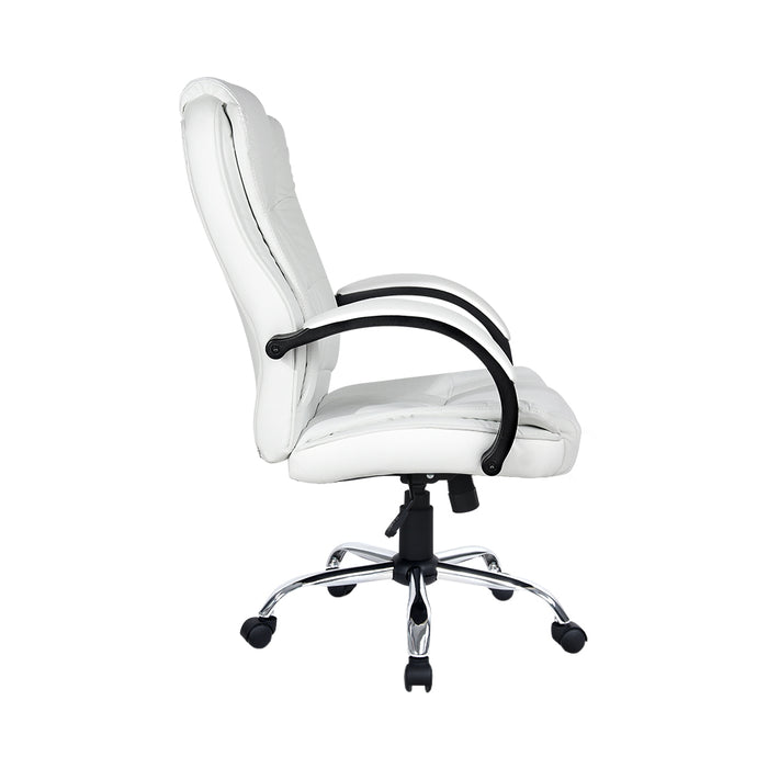 Office Chair Gaming Computer Chairs Executive PU Leather Seating White