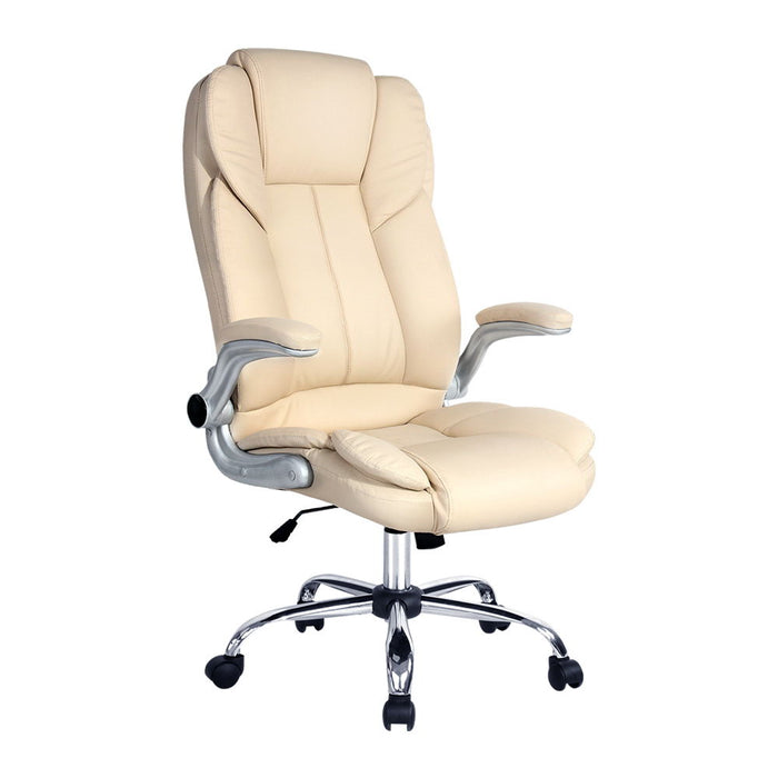 Kea Executive Office Chair Leather Beige