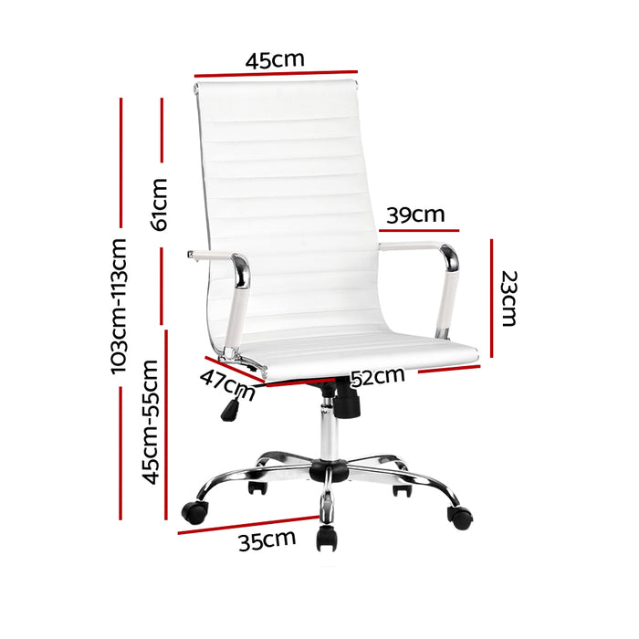 Gaming Office Chair Computer Desk Chairs Home Work Study White High Back