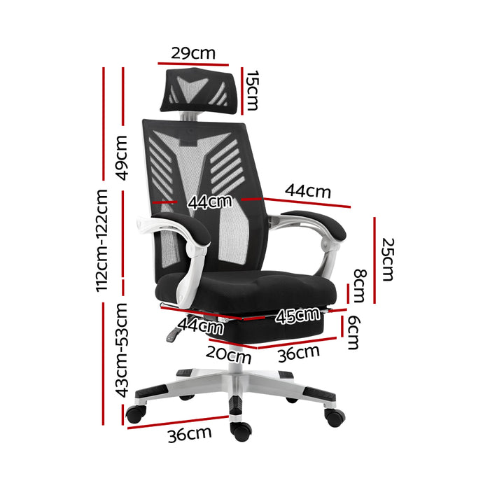 Gaming Office Chair Computer Desk Chair Home Work Recliner White