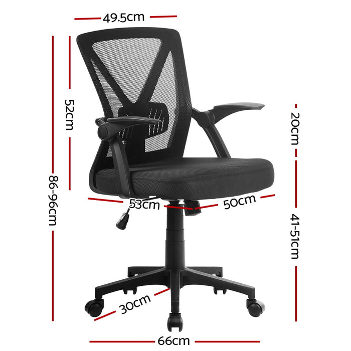 Gaming Office Chair Mesh Computer Chairs Swivel Executive Mid Back Black