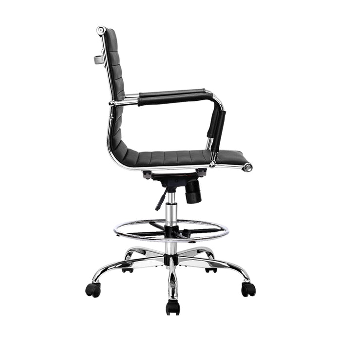 Office Chair Veer Drafting Stool Mesh Chairs Armrest Standing Desk Black