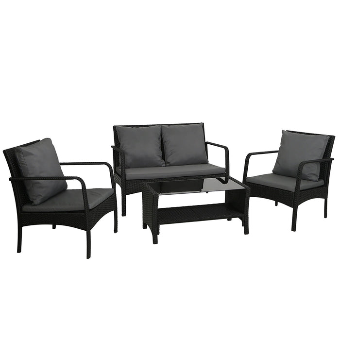 Outdoor Furniture Lounge Table Chairs Garden Patio Wicker Sofa Set