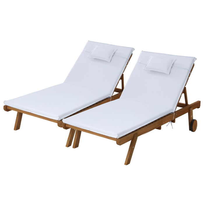 Luna Sun Lounge Outdoor - White