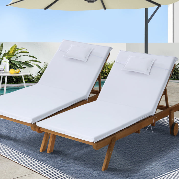 Luna Sun Lounge Outdoor - White