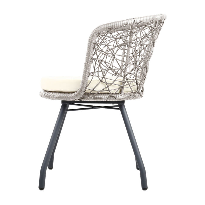 Outdoor Patio Chair and Table - Grey