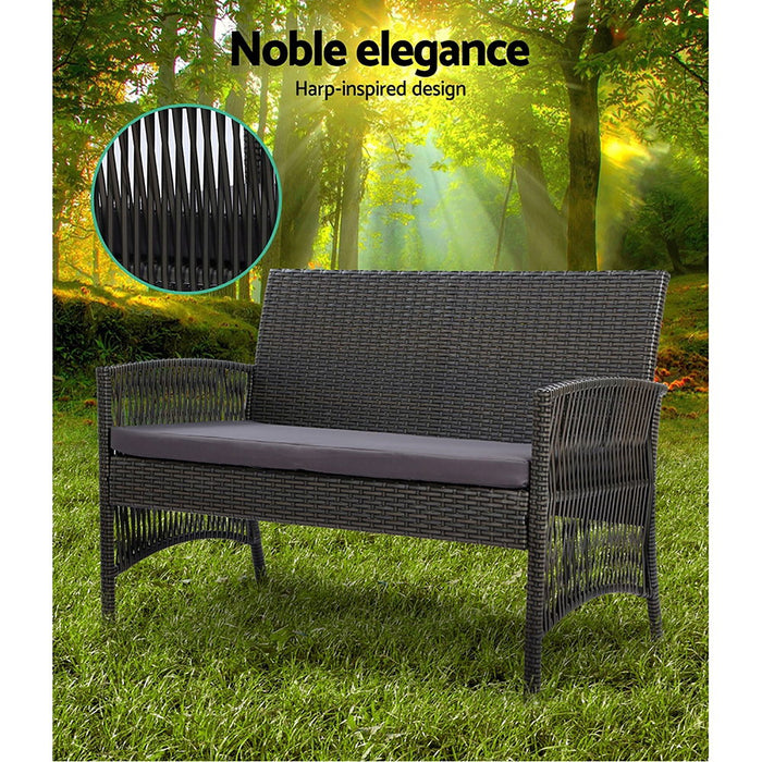 Outdoor Furniture Dining Set Outdoor Lounge Setting Rattan Patio Grey