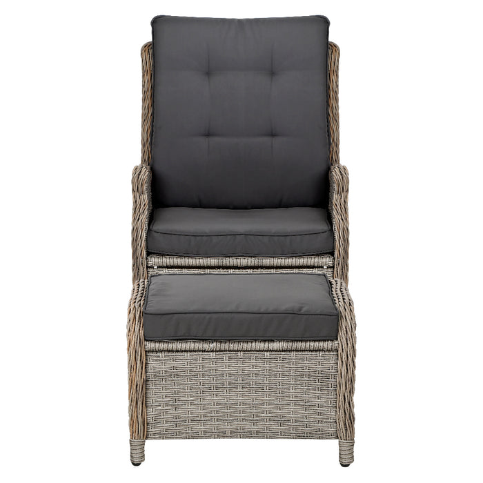 Recliner Chair Sun lounge Outdoor Setting Patio Furniture Wicker Sofa