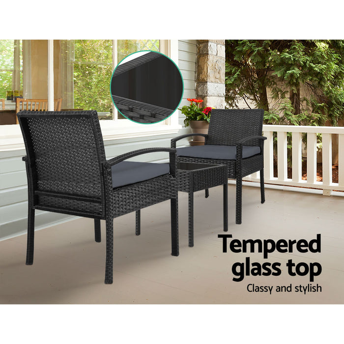 3-piece Outdoor Set - Black