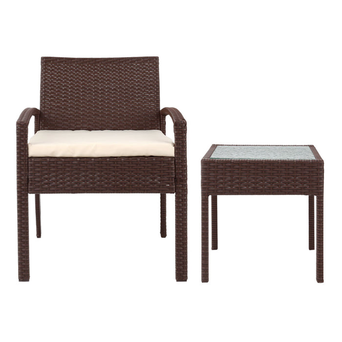 3-piece Outdoor Set - Brown