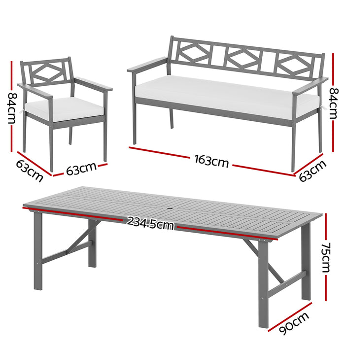 Andrea Outdoor Dining Set Chair - 6 Seater