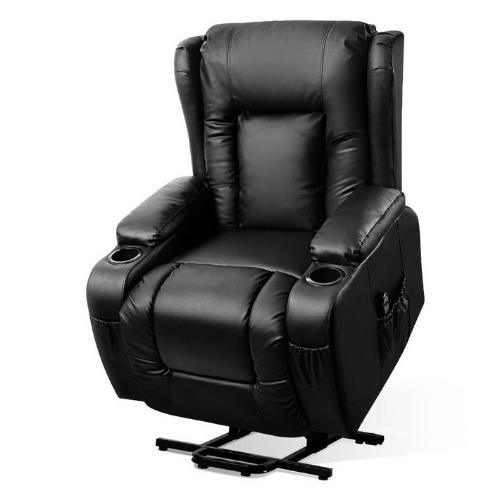 Electric Recliner Chair Lift Heated Massage Chairs Lounge Sofa Leather