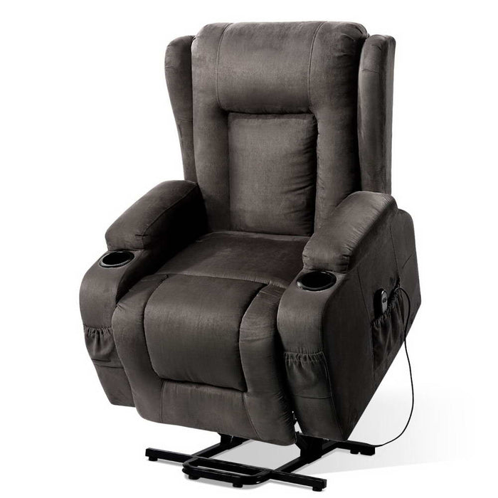 Electric Recliner Chair Lift Heated Massage Chairs Fabric Lounge Sofa