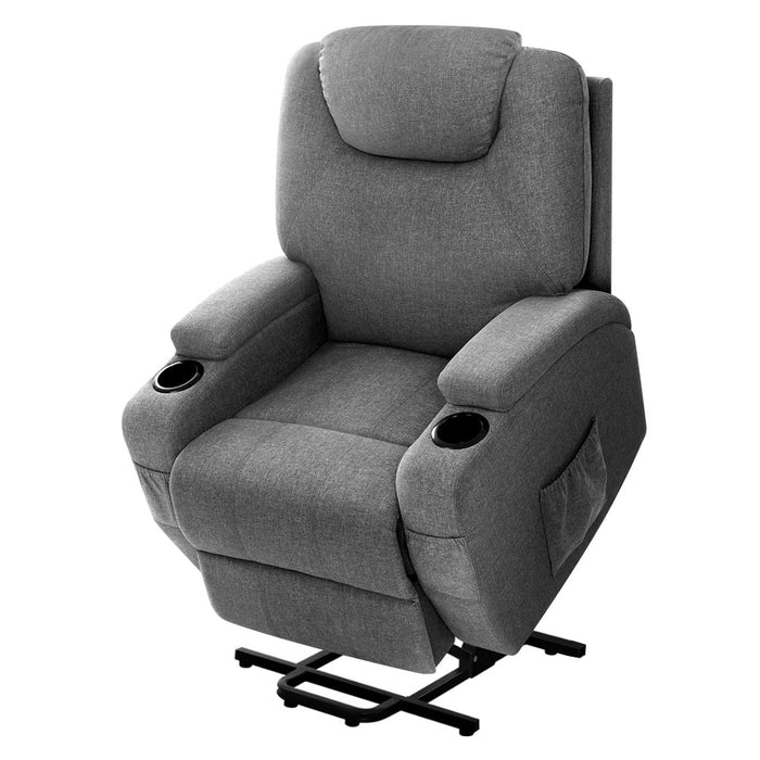 Electric Massage Chair Recliner Sofa Lift Motor Armchair Heating Fabric