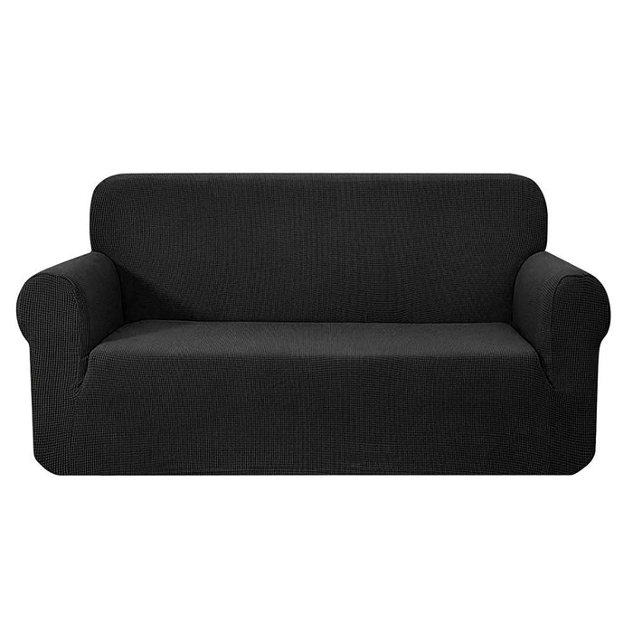 High Stretch Sofa Cover Couch Lounge Protector Slipcovers 3 Seater Black