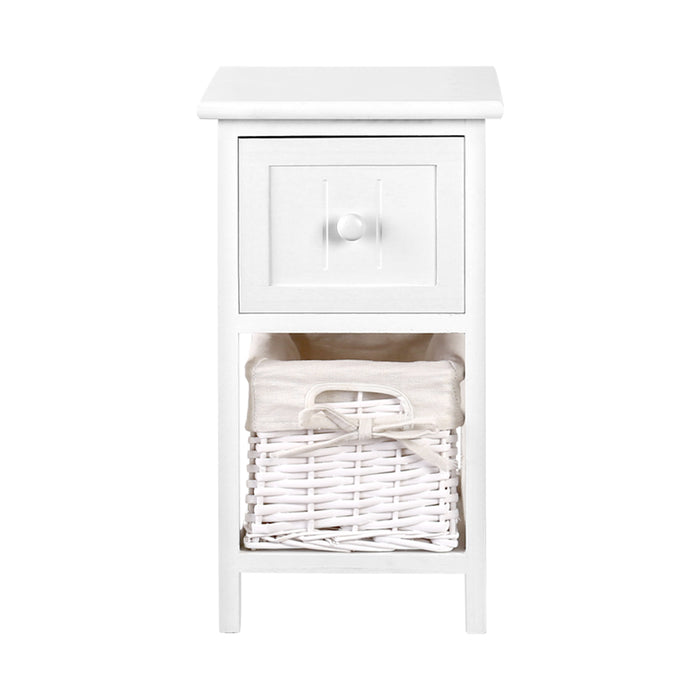 2 PCS Bedside Table - White