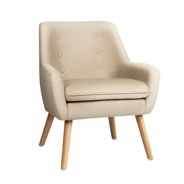 Fabric Dining Armchair - Beige