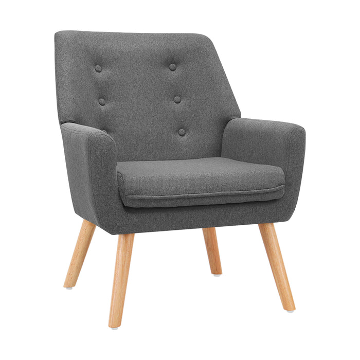 Fabric Dining Armchair - Grey