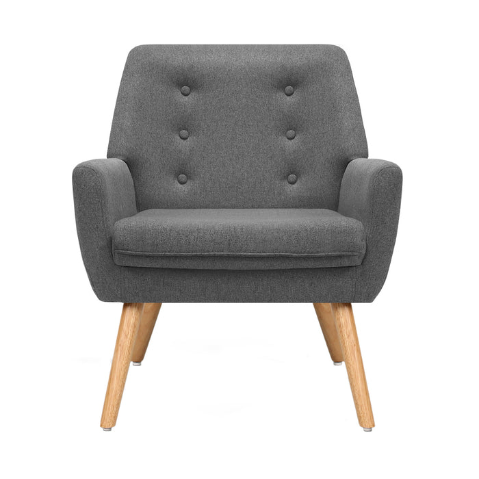 Fabric Dining Armchair - Grey