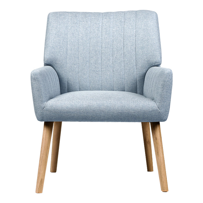 Armchair Lounge Chair Armchairs Accent Fabric Blue Grey