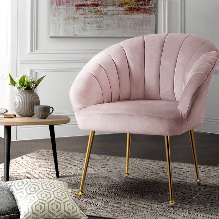 Armchair Lounge Chair Armchairs Accent Chairs Velvet Sofa Pink Couch