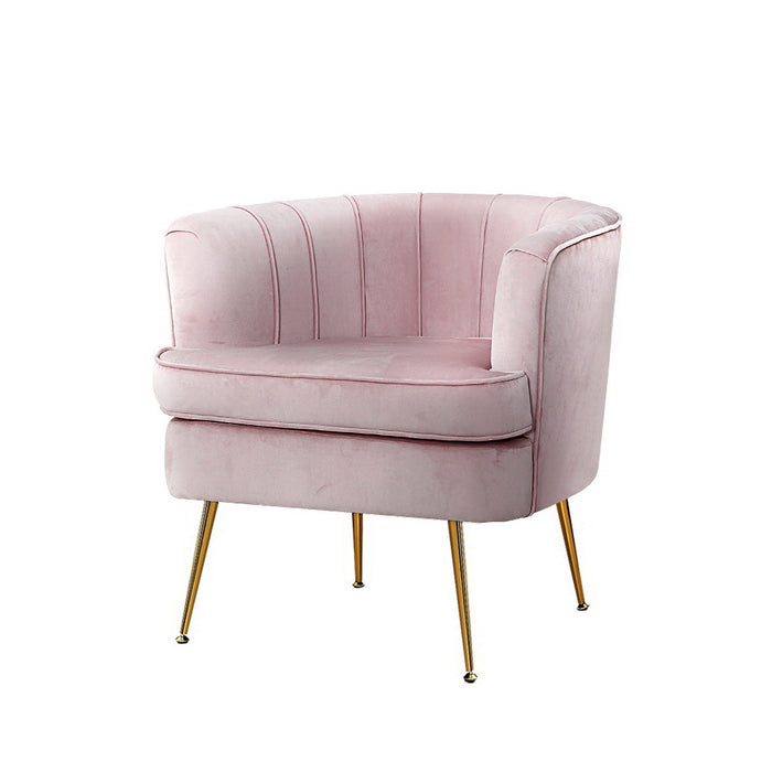 Armchair Lounge Chair Accent Armchairs Sofa Chairs Velvet Pink Couch