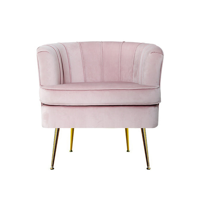 Armchair Lounge Chair Accent Armchairs Sofa Chairs Velvet Pink Couch