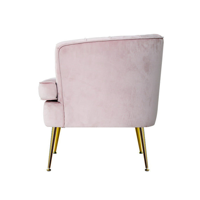 Armchair Lounge Chair Accent Armchairs Sofa Chairs Velvet Pink Couch